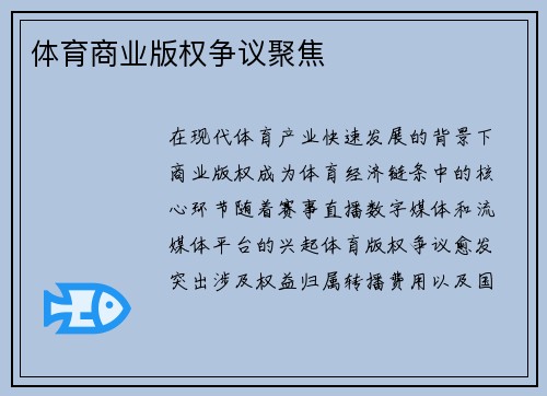 体育商业版权争议聚焦
